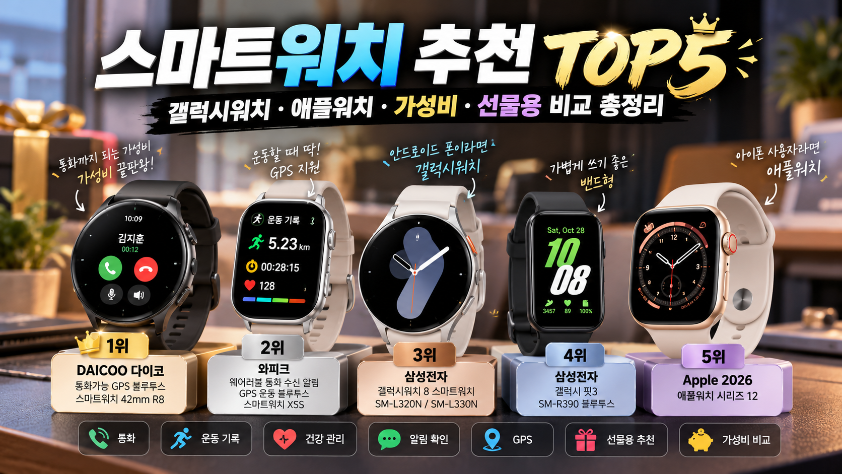 2026 스마트워치 추천 TOP5