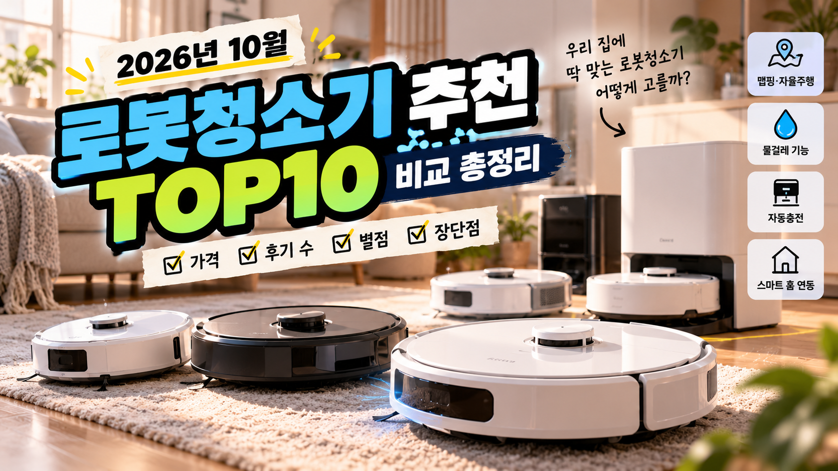 2026 로봇청소기 추천 TOP10 비교 총정리