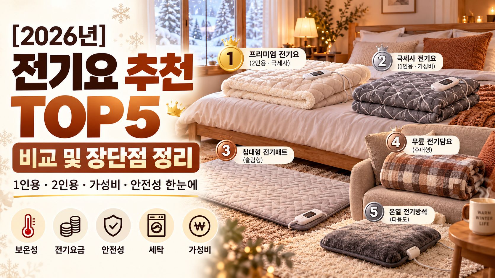 2026 전기요 추천 TOP5